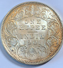 INDIA 1901 ONE RUPEE abt UNC .917 SILVER