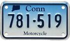NOS Connecticut MOTORCYCLE License Plate #781-519 No Reserve