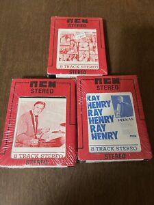 Lot of 3 Polka 8 Track Tapes New Sealed Ray Henry & His Orchestra Curtain Call