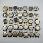 Lot of 35 Vintage Mens Mechanical Watches For Parts / Repair
