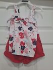 Tommy Hilfiger Toddler Girls 2 Pcs, Multi Color Top With Tef Shorts Size 4T