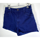 Vintage 1990s Bonjour Size 7/8 Blue Denim Hot Pants High Waisted Jean Shorts