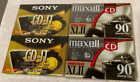 Lot of 4 Maxell XL-II 90 - Sony CD-IT HIGH BIAS Tapes - NEW SEALED - FREE SHIP