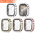 For Apple Watch Series 45/44/42/41/40/38mm Diamond Case with Screen Protector