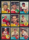 1963 Lot of 9 TOPPS High Number Baseball Cards