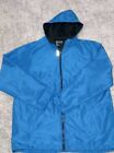 Reebok Windbreaker Jacket Size XL Color Blue Logo Training Weather Jogging