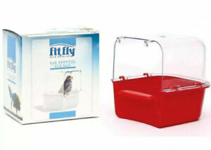 Bird Bath Aviary Cage Parakeet Canary Budgie Finch Small Pet Toy 5