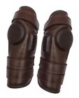 Leather Polo Riding Knee Guard 3 Strap Padded Guards Excellent Quality Pads !
