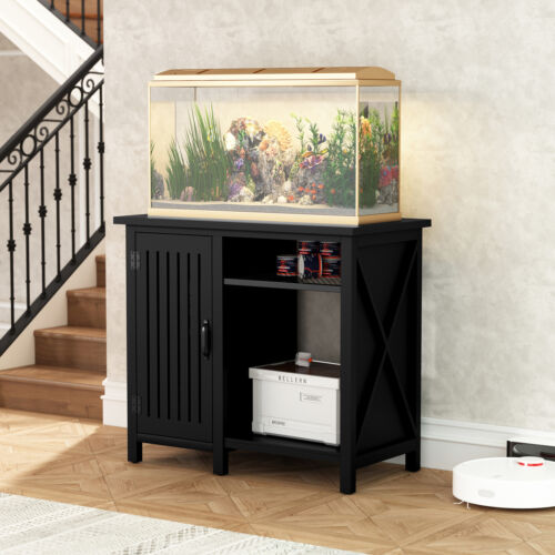 HLR-40 Gallon Fish Tank Stand With Wooden Door For Fish Tank Accessories Storage