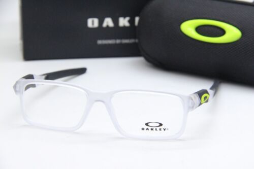NEW OAKLEY OY 8013-0249 FULL COUNT SATIN CLEAR AUTHENTIC EYEGLASSES W/CASE 49-14