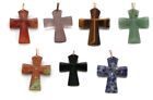 Gemstone Cross Pendants - Natural Healing Crystal - Spiritual Accessory - Religi