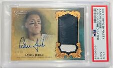 2021 Topps Dynasty Aaron Judge DYNASTIC DEED Game Worn Patch Auto /10 PSA 9