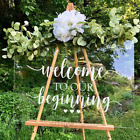 Wedding Welcome Sign Decal Welcome to Our Beginning Couples Wedding Reception Ho