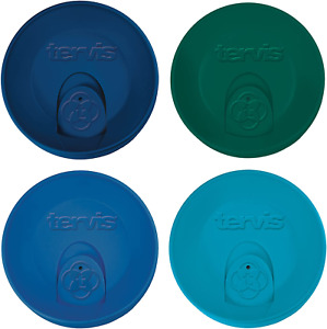 Tervis Travel Lid Assorted 16Oz 4Pk, Assorted Navy Green Blue Turquoise