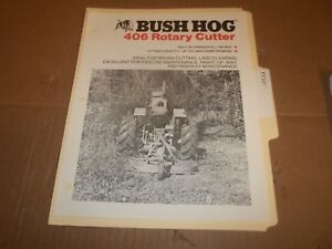 PY107) Bush Hog Sales Brochure 2 Pages - 406 Rotary Cutter