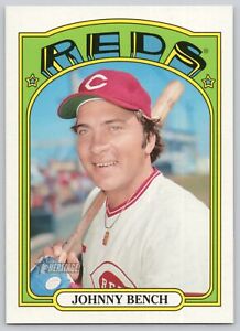 2021 TOPPS HERITAGE #OB-JB JOHNNY BENCH OVERSIZED 1972 TOPPS BOX TOPPERS REDS