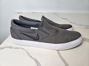 Size 12 - Nike SB Charge Grey / Black - CT3523-002 Used Slip Ons Rare