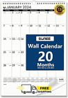Calendar 2024-20 Month (Black), Now to 2025 June, 12 x 17 Wall & Desk Calendar