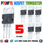 5pcs STP75NF75 P75NF75 Power MOSFET Transistor TO-220 80A 75V N-Channel USA