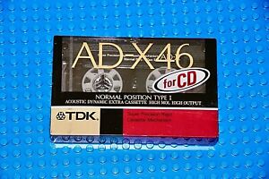 TDK  AD-X  46  VS. V     TYPE I    BLANK CASSETTE TAPE (1) (SEALED)