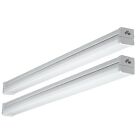 Commercial Electric Strip Light Fixture 2ft 100W 2-Pack LED White 1800lm