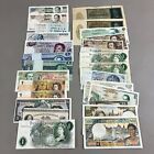 1970s Circulated Lot of 27 Foreign Banknotes World Paper Money Currency