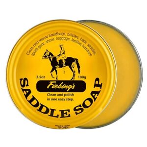 Fiebing's Saddle Soap, Leather Cleather, Polish & Conditioner 3.5 oz - Yellow