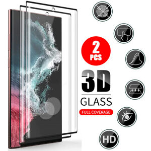 2-Pack Tempered Glass Screen Protector For Samsung Galaxy S23 S22 S21 S20 S10
