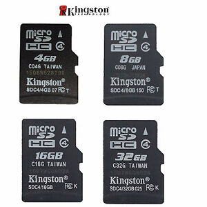 Kingston Micro SD SDHC 4GB/8GB/16GB/32GB TF Flash C4 Memory Card f Phone Genuine