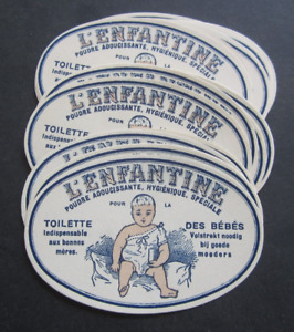 Wholesale Lot of 25 Old Vintage - L'ENFANTINE - French BABY POWDER Labels