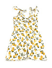 Reformation Pearson Linen Dress Size 2 White & Yellow Lemonade Print Sleeveless