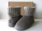 LAMO Womens size 8.5 Grey Suede Knitted Cuff Fleece Lined Winter Boots