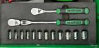 Matco Tools 3/8 Dr Combination Ratchet/Socket Set 8-19mm In Foam Fitted Tray USA