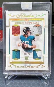 2021 Panini Flawless TREVOR LAWRENCE Rookie Showcase Quad Patch RC #’d 7 / 25