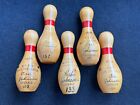 Lot of Vintage NASA Duckpin League Mini Wooden Bowling Pin Awards
