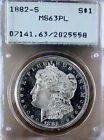 1882 S MORGAN PCGS MS63PL! DEEP MIRRORS! AWESOME CAMEO! RARE RATTLER NR #529