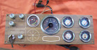 Vintage boat Gauge Panel With teleflex gauges ,  ignition w/key, trim gauge