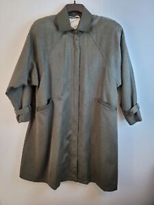 Bridgewear  Womens SZ 10  Gray  Detachable Linning Trench Coat
