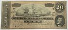 1864 $20 Confederate States Of America Richmond, Virginia Bank Note