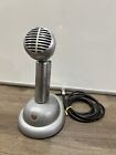 VTG Shure 440 SL Bullet Desk Microphone W/ S36 Stand Hand Control Silver 1950's