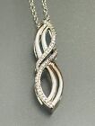 Zales 926 Sterling Silver Necklace With Infinity/Eternity Pendant - Mothers Day