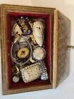 ✨Vintage Estate Junk Jewelry Lot w/ Unique Jewelry Box✨Untested ~ Unsearched ✨