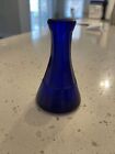 Vintage Cobalt Blue Very Thick Hand Blown Round Inkwell/vase
