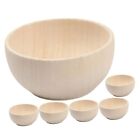 Wooden Sorting Bowls 5 Pcs Wooden Bowl Mini for Wood Decor Doll Accessories