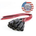 10 X CCTV security camera 12v DC 2.1mm Power Pigtail Female cable Plug wire