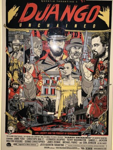 Django Unchained Tyler Stout Poster Print Signed And Numbered Mondo