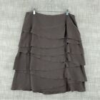 NWT St. John Couture women Size 12 Layered wool blend skirt 2778