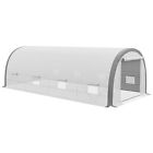 19x10 ft Walk-in Tunnel Greenhouse with Mesh Door Windows Warm Tent Plant House