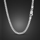 Solid 925 Sterling Silver 3mm Round Box Chain Necklace 18