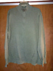 Brooks Brothers Sweater Mens XL Supima Cotton Green 1/4 Zip Pull Over